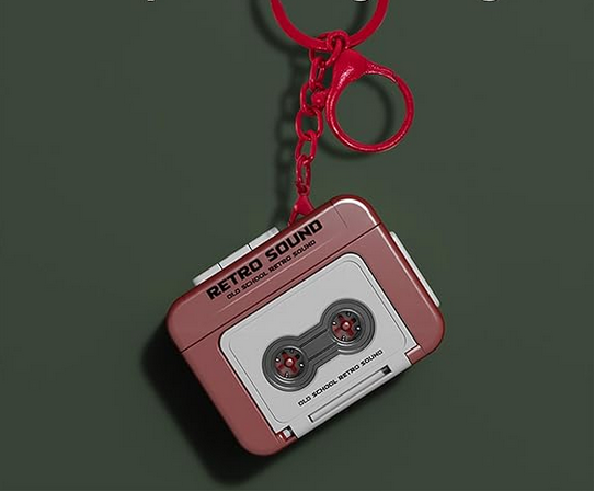 Tiny Time Traveler: Mini Retro Recorder Keychain