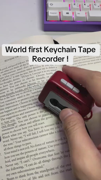 Tiny Time Traveler: Mini Retro Recorder Keychain