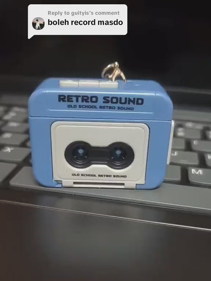 Tiny Time Traveler: Mini Retro Recorder Keychain